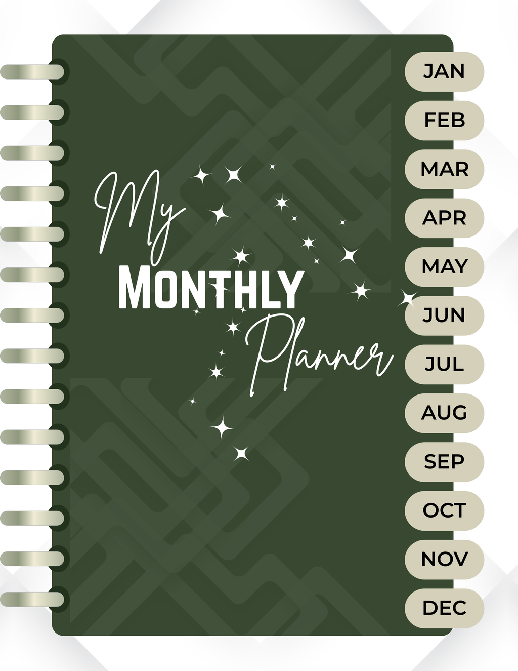 FREE Reusable Hyperlinked Monthly Planner (iPad/Goodnotes) in PDF